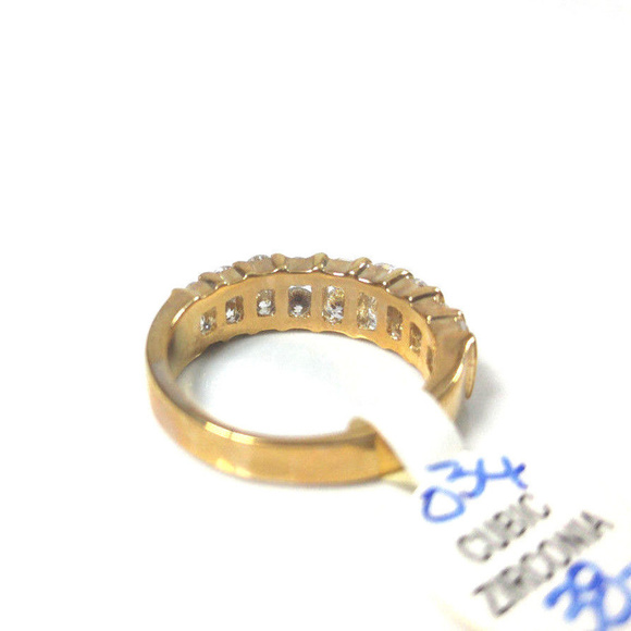 Women's Gold Rainbow CZ Ring Multicolored Stones - Picture 8 of 8